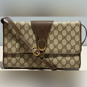 GUCCI VINTAGE GG Supreme Clutch/ Shoulder Bag